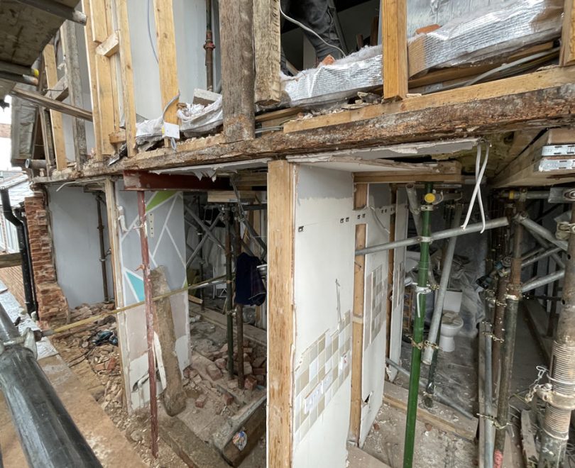 Temporary works engineering and project delivery in a residential area