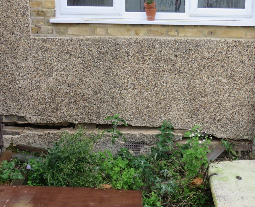 Swallow hole repair beneath a house in Darford, Kent